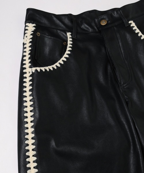 amok（アモク）の「HAND KNITTING PANTS（その他パンツ・メンズ・ブラック/ブラウン・L/M/S）」の4枚目の写真