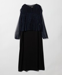 UNITED ARROWS | チュール サテン コンビ ワンピース(ワンピース)