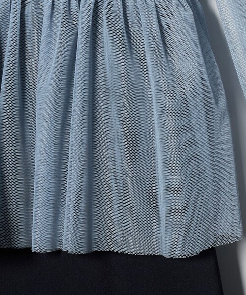 UNITED ARROWS（ユナイテッドアローズ）の「チュール サテン コンビ ワンピース（ワンピース・レディース・ブラック/ネイビー・36/38）」の6枚目の写真