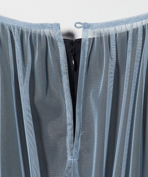 UNITED ARROWS（ユナイテッドアローズ）の「チュール サテン コンビ ワンピース（ワンピース・レディース・ブラック/ネイビー・36/38）」の7枚目の写真