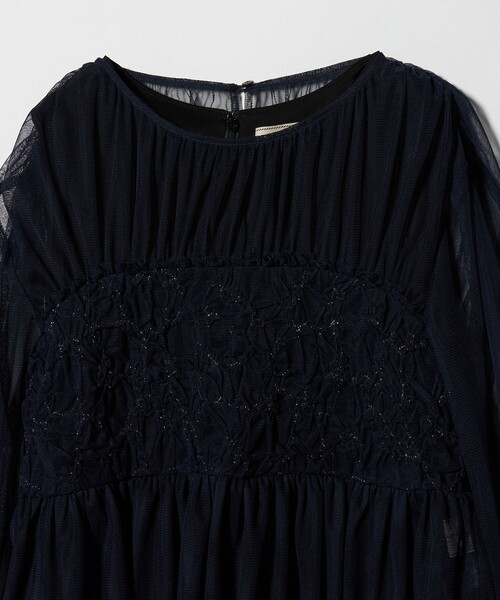 UNITED ARROWS（ユナイテッドアローズ）の「チュール サテン コンビ ワンピース（ワンピース・レディース・ブラック/ネイビー・36/38）」の22枚目の写真