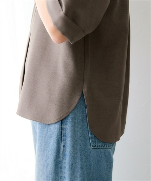 7days Life Styling(セブンデイズライフスタイリング)の「【接触冷感/UVカット】麻調合繊ポケットハーフスリーブシャツ(シャツ/ブラウス・レディース・ネイビー/ベージュ/ブラウン・LL/L/M/S/3L/5L/6L/4L)」の16枚目の写真