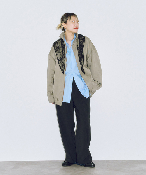 CITYSHOP(シティーショップ)の「LACE スカーフ(バンダナ/スカーフ・レディース・ホワイト/ブラック・FREE)」の5枚目の写真