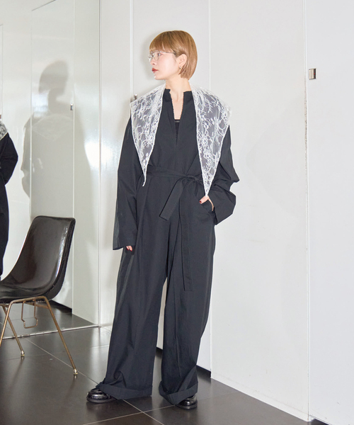 CITYSHOP(シティーショップ)の「LACE スカーフ(バンダナ/スカーフ・レディース・ホワイト/ブラック・FREE)」の8枚目の写真