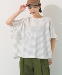 接触冷感 袖フレア半袖Tシャツ トップス