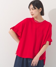 接触冷感 袖フレア半袖Tシャツ トップス