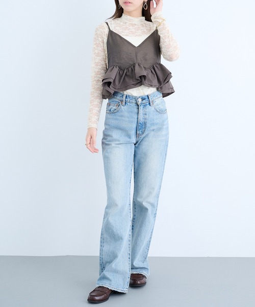 MAISON BREEZE reveur（メゾンブリーズレヴール）の「【MAISON BREEZE reveur】フリルヘムキャミソールビスチェ trc（キャミソール・レディース・チャコールグレー/アイボリー/ブラック・FREE）」の21枚目の写真