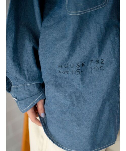 Ungrid（アングリッド）の「PAYDAY別注 ステンシルデザインシャツ（シャツ/ブラウス・レディース・ブルー・FREE）」の7枚目の写真