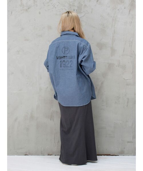 Ungrid（アングリッド）の「PAYDAY別注 ステンシルデザインシャツ（シャツ/ブラウス・レディース・ブルー・FREE）」の12枚目の写真