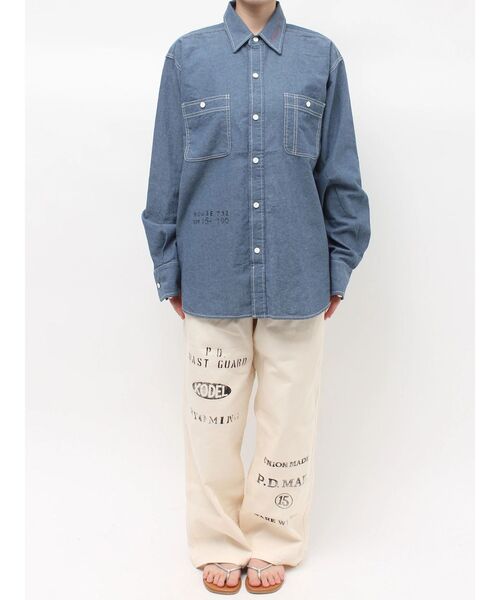 Ungrid（アングリッド）の「PAYDAY別注 ステンシルデザインシャツ（シャツ/ブラウス・レディース・ブルー・FREE）」の21枚目の写真