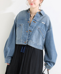 Wrangler（ラングラー）の「【WEB＋一部店舗限定】Wrangler / ラングラー OVERSIZE BOYS JACKET MidUSEDWashed（デニムジャケット）」
