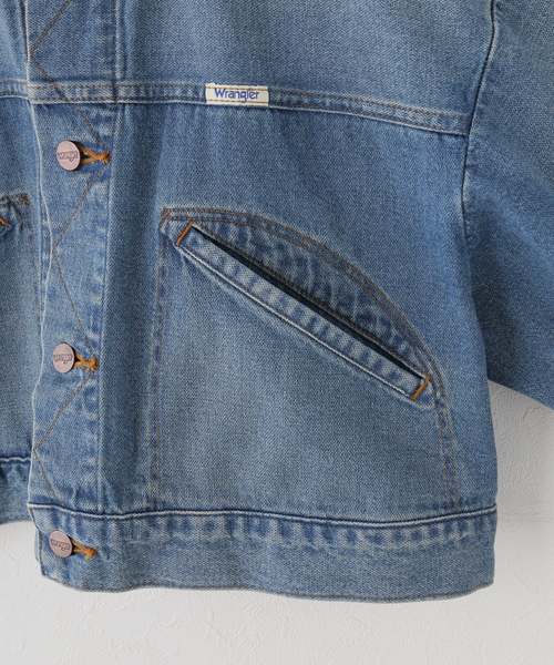 Wrangler（ラングラー）の「【WEB＋一部店舗限定】Wrangler / ラングラー OVERSIZE BOYS JACKET MidUSEDWashed（デニムジャケット・レディース・ブルー・MEDIUM）」の16枚目の写真