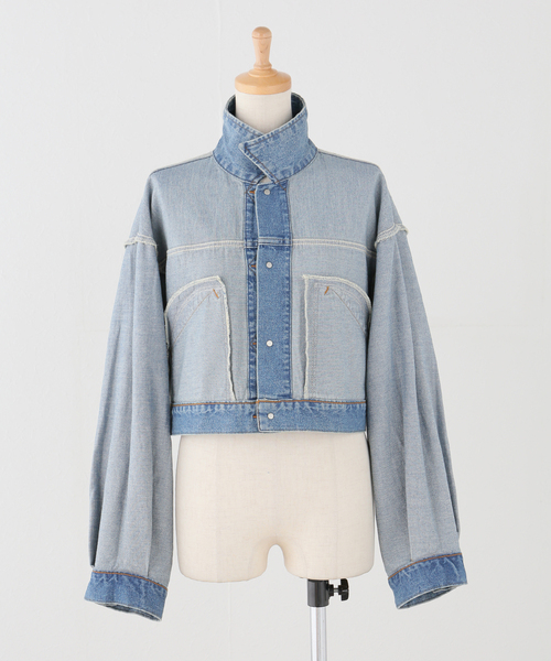 Wrangler（ラングラー）の「【WEB＋一部店舗限定】Wrangler / ラングラー OVERSIZE BOYS JACKET MidUSEDWashed（デニムジャケット・レディース・ブルー・MEDIUM）」の12枚目の写真