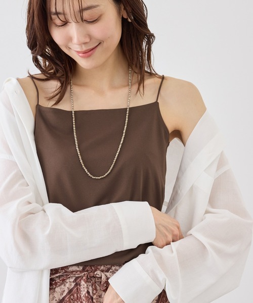 ROPE' PICNIC（ロペピクニック）の「キャミソール/接触冷感・抗菌防臭（キャミソール・レディース・ホワイト/ダークブラウン/ブラック・FREE）」の3枚目の写真