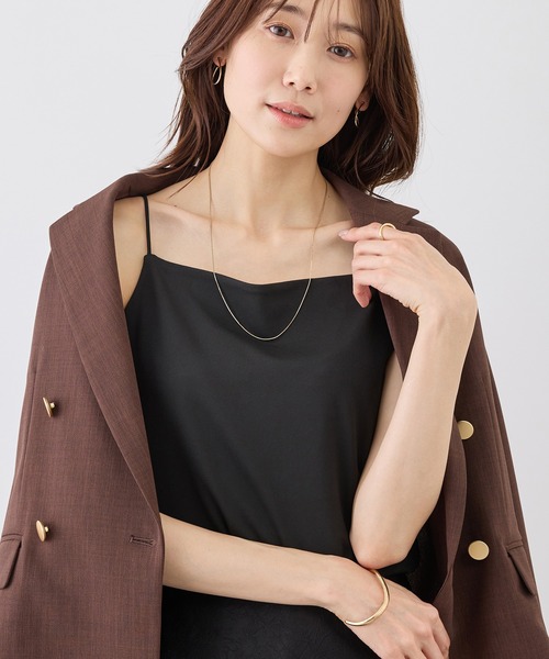 ROPE' PICNIC（ロペピクニック）の「キャミソール/接触冷感・抗菌防臭（キャミソール・レディース・ホワイト/ダークブラウン/ブラック・FREE）」の10枚目の写真