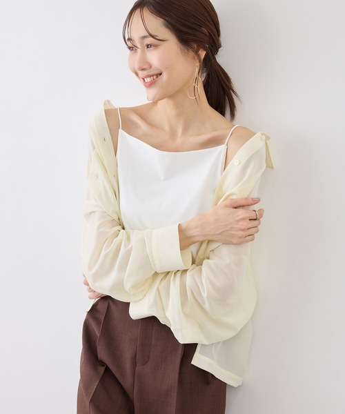 ROPE' PICNIC（ロペピクニック）の「キャミソール/接触冷感・抗菌防臭（キャミソール・レディース・ホワイト/ダークブラウン/ブラック・FREE）」の15枚目の写真