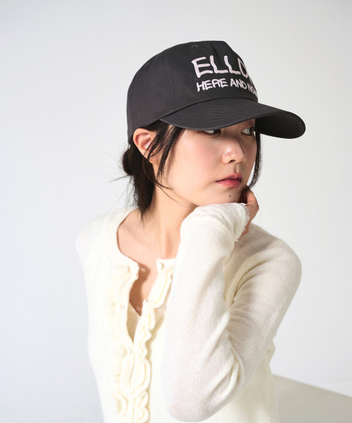 elldu(エルドゥ)の「ウェイバーチェーンステッチキャップチャコール(キャップ・レディース・その他・FREE)」の4枚目の写真