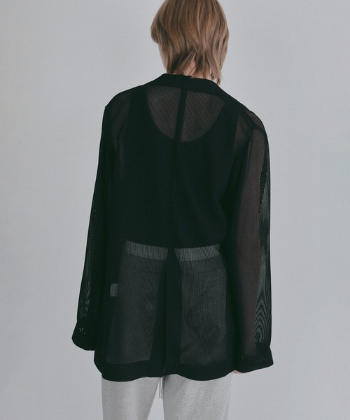 MANOF(マノフ)の「MESH JACKET(テーラードジャケット・レディース・ホワイト/ブラック・S/M)」の18枚目の写真
