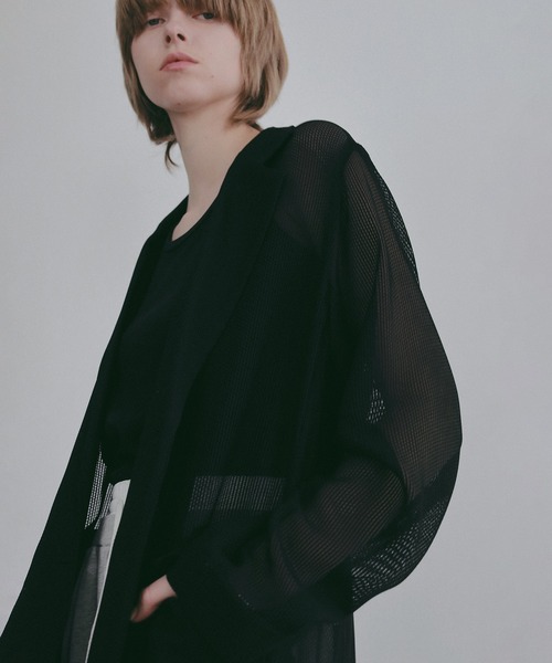 MANOF(マノフ)の「MESH JACKET(テーラードジャケット・レディース・ホワイト/ブラック・S/M)」の15枚目の写真