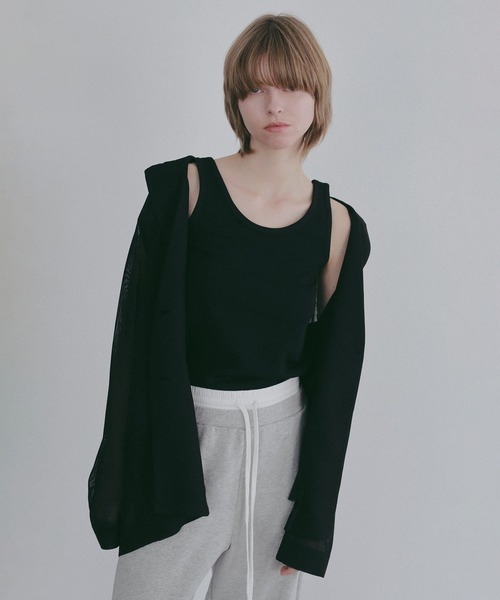 MANOF(マノフ)の「MESH JACKET(テーラードジャケット・レディース・ホワイト/ブラック・S/M)」の12枚目の写真