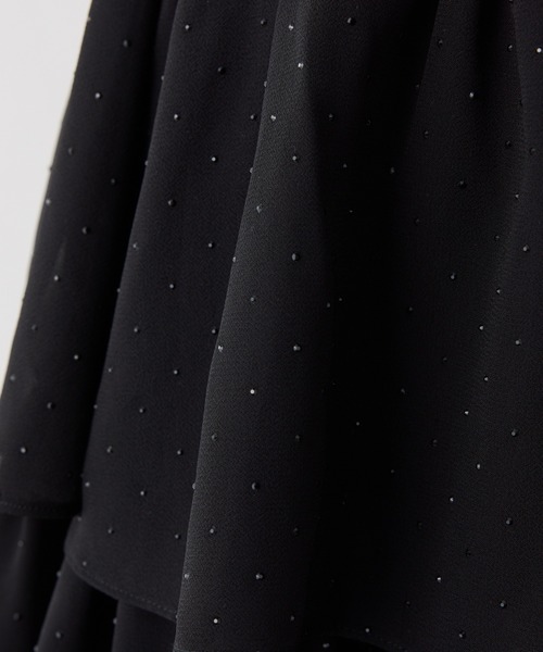 one after another NICE CLAUP(ワンアフターアナザーナイスクラップ)の「【Black Ribbon Collection】バックリボンティアードワンピース(ワンピース・レディース・ブラック/ブラック系その他/ドット・FREE)」の11枚目の写真