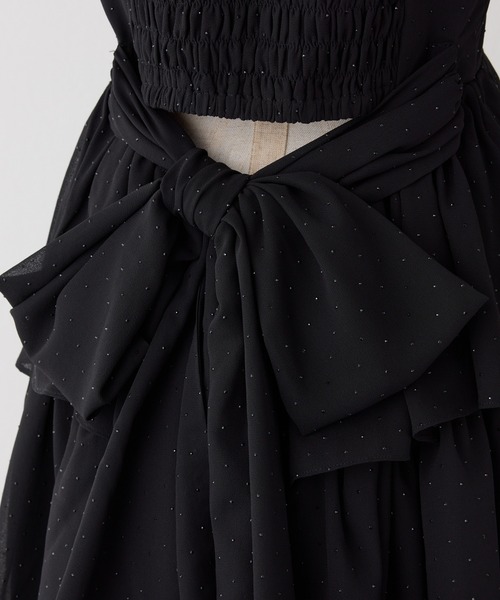 one after another NICE CLAUP(ワンアフターアナザーナイスクラップ)の「【Black Ribbon Collection】バックリボンティアードワンピース(ワンピース・レディース・ブラック/ブラック系その他/ドット・FREE)」の9枚目の写真