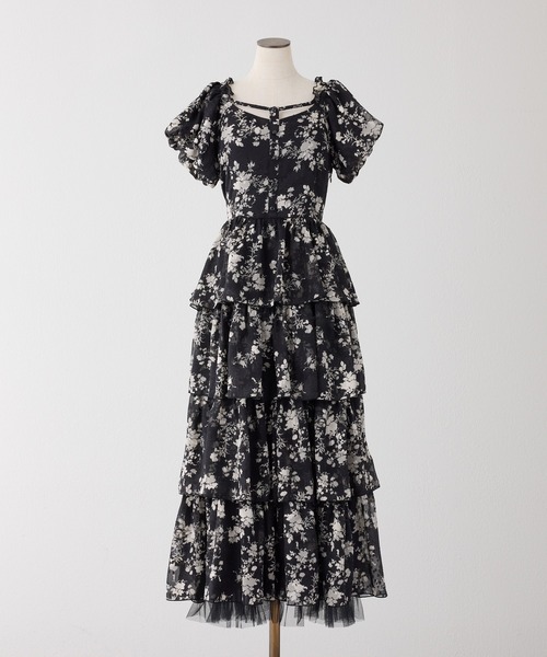 one after another NICE CLAUP(ワンアフターアナザーナイスクラップ)の「【Black Ribbon Collection】バックリボンティアードワンピース(ワンピース・レディース・ブラック/ブラック系その他/ドット・FREE)」の14枚目の写真
