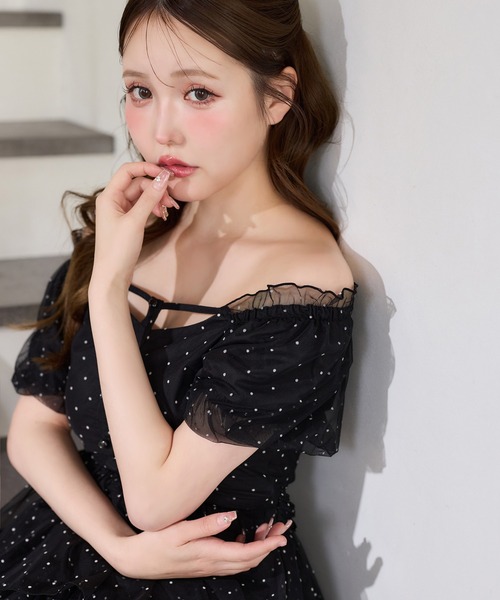 セール】【Black Ribbon Collection】バックリボンティアード