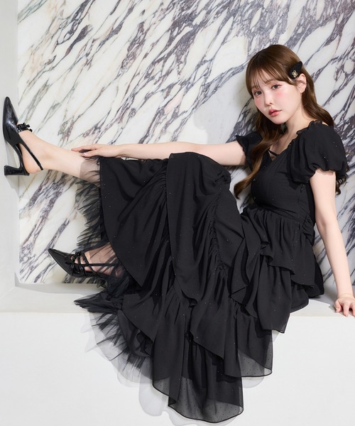 セール】【Black Ribbon Collection】バックリボンティアード セール】【Black Ribbon Collection】バックリボンティアード