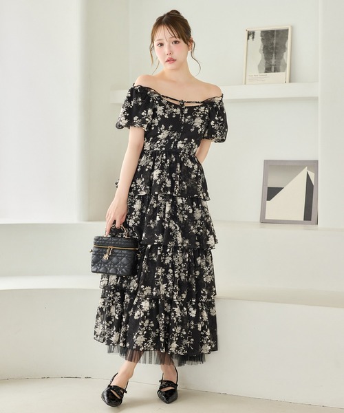 セール】【Black Ribbon Collection】バックリボンティアード