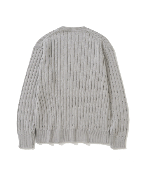 KNITTED(ニッティド)の「コットンケーブルラウンドニット グレー(ニット/セーター・レディース・その他・M/L/XL)」の7枚目の写真