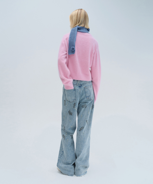 DIAGONAL(ダイアゴナル)の「STITCHED DENIM PANTS (blue)(デニムパンツ・レディース・その他・S/M)」の7枚目の写真