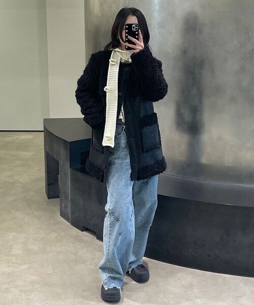 DIAGONAL(ダイアゴナル)の「STITCHED DENIM PANTS (blue)(デニムパンツ・レディース・その他・S/M)」の13枚目の写真