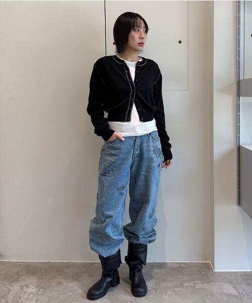 DIAGONAL(ダイアゴナル)の「STITCHED DENIM PANTS (blue)(デニムパンツ・レディース・その他・S/M)」の15枚目の写真