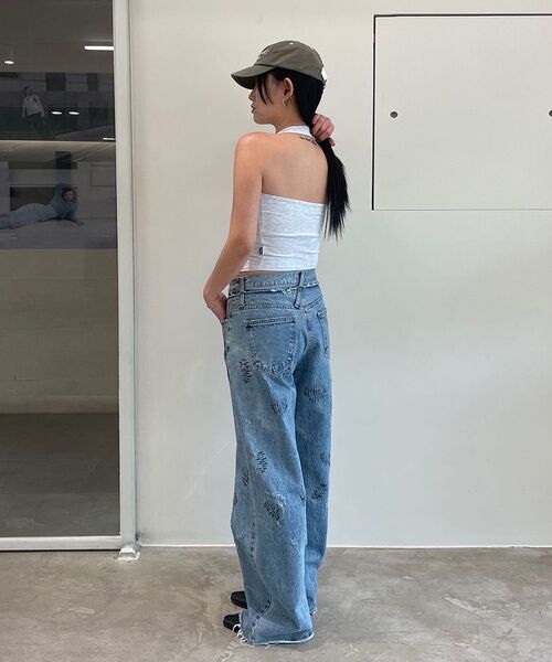 DIAGONAL(ダイアゴナル)の「STITCHED DENIM PANTS (blue)(デニムパンツ・レディース・その他・S/M)」の17枚目の写真