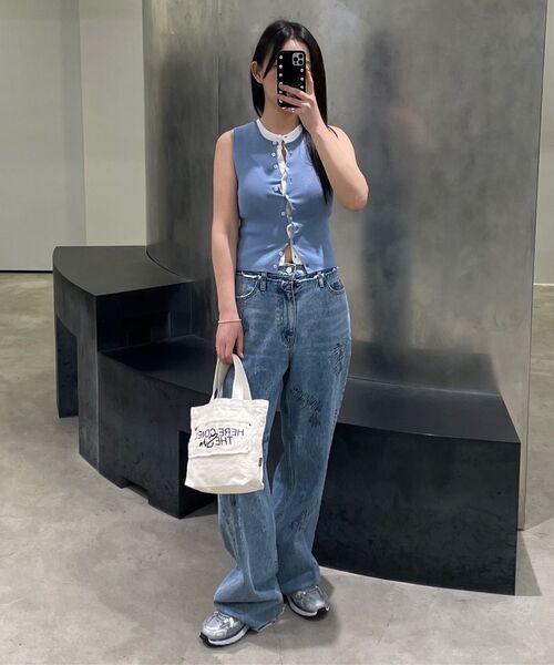 DIAGONAL(ダイアゴナル)の「STITCHED DENIM PANTS (blue)(デニムパンツ・レディース・その他・S/M)」の20枚目の写真