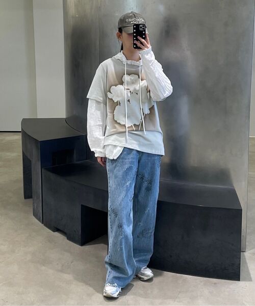 DIAGONAL(ダイアゴナル)の「STITCHED DENIM PANTS (blue)(デニムパンツ・レディース・その他・S/M)」の21枚目の写真