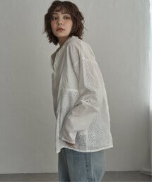 セール】パッチワーク風刺繍シャツ（シャツ/ブラウス）｜notch