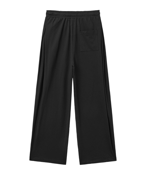 MOZMOZ(モズモズ)の「無地サイドタックワイドトレーニングパンツブラック(スウェットパンツ・レディース・その他・XXL/XL/M/XXX-LARGE)」の4枚目の写真