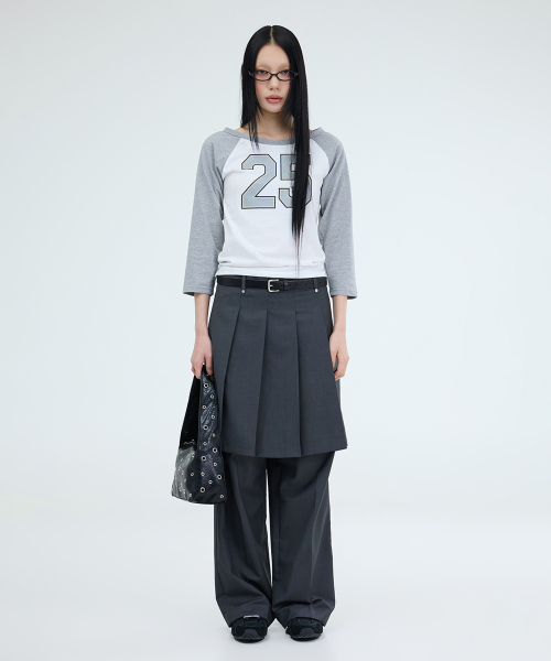 PORTERNA(ポルテナ)の「CLASSIC MID LENGTH SKIRT-2COLOR(スカート・レディース・チャコールグレー/ブラック・MEDIUM/SMALL)」の13枚目の写真