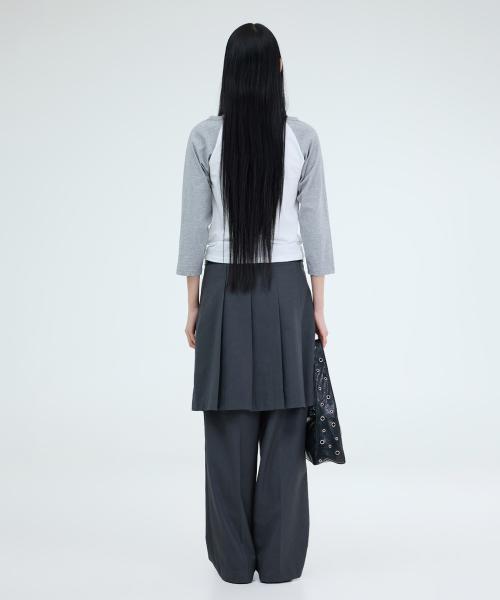 PORTERNA(ポルテナ)の「CLASSIC MID LENGTH SKIRT-2COLOR(スカート・レディース・チャコールグレー/ブラック・MEDIUM/SMALL)」の15枚目の写真