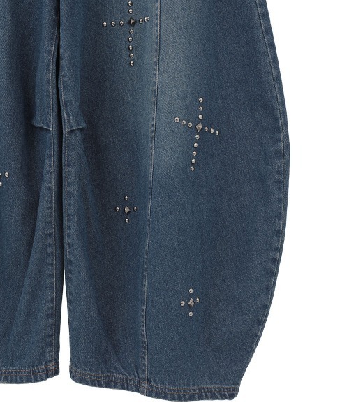 Candy Stripper(キャンディストリッパー)の「STUDS CURVE DENIM パンツ(デニムパンツ・レディース・ブルー系その他/ライトインディゴブルー・FREE)」の14枚目の写真