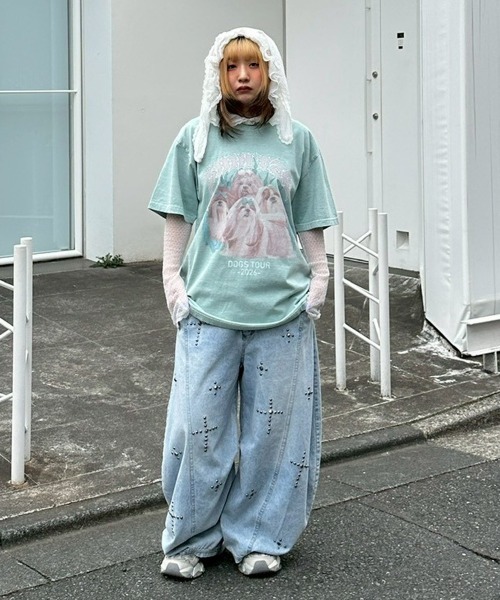 STUDS CURVE DENIM パンツ（デニムパンツ）｜Candy Stripper