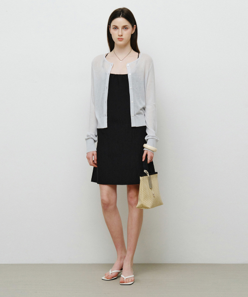 MONGDOL（モンドル）の「ストリングスリーブレスミニワンピースブラックMDOP055BLACK（ワンピース・レディース・その他・F）」の2枚目の写真