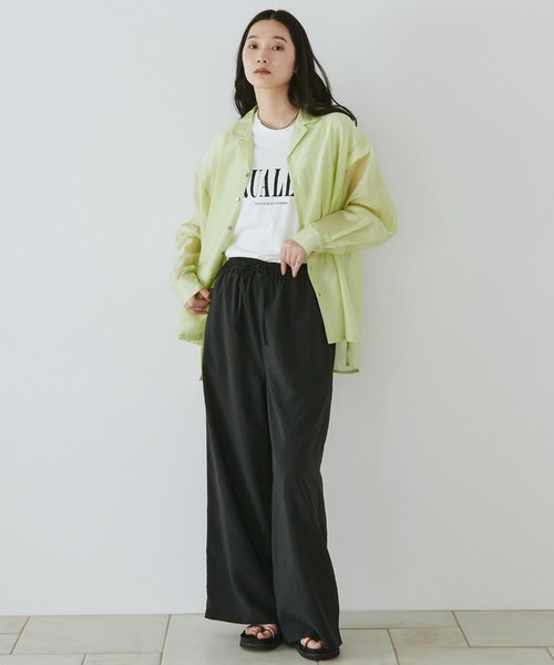 Doux archives(ドゥアルシーヴ)の「RUALENフレンチスリーブTee(Tシャツ/カットソー・レディース・ミント/ブラック/オフホワイト・FREE)」の7枚目の写真