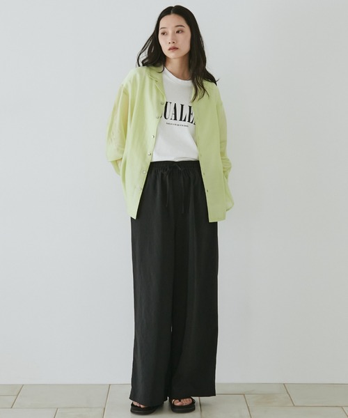 Doux archives(ドゥアルシーヴ)の「RUALENフレンチスリーブTee(Tシャツ/カットソー・レディース・ミント/ブラック/オフホワイト・FREE)」の8枚目の写真