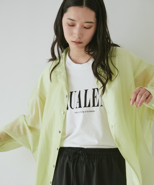 Doux archives(ドゥアルシーヴ)の「RUALENフレンチスリーブTee(Tシャツ/カットソー・レディース・ミント/ブラック/オフホワイト・FREE)」の10枚目の写真