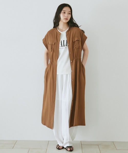 Doux archives(ドゥアルシーヴ)の「RUALENフレンチスリーブTee(Tシャツ/カットソー・レディース・ミント/ブラック/オフホワイト・FREE)」の12枚目の写真