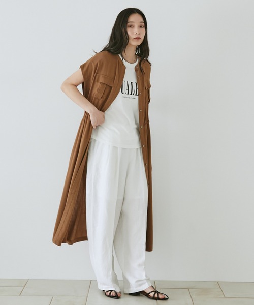 Doux archives(ドゥアルシーヴ)の「RUALENフレンチスリーブTee(Tシャツ/カットソー・レディース・ミント/ブラック/オフホワイト・FREE)」の13枚目の写真