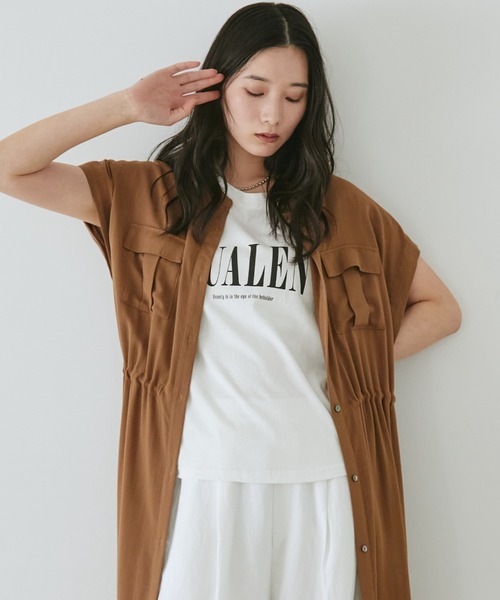 Doux archives(ドゥアルシーヴ)の「RUALENフレンチスリーブTee(Tシャツ/カットソー・レディース・ミント/ブラック/オフホワイト・FREE)」の14枚目の写真